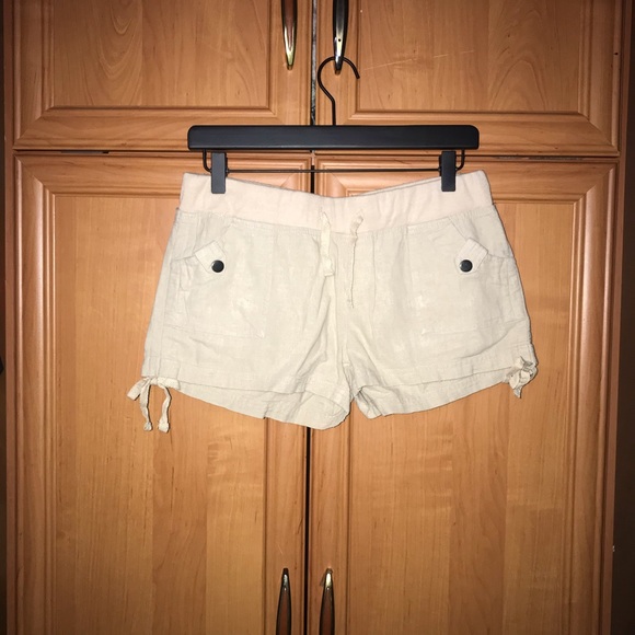 Beige Mini Shorts - Picture 1 of 6